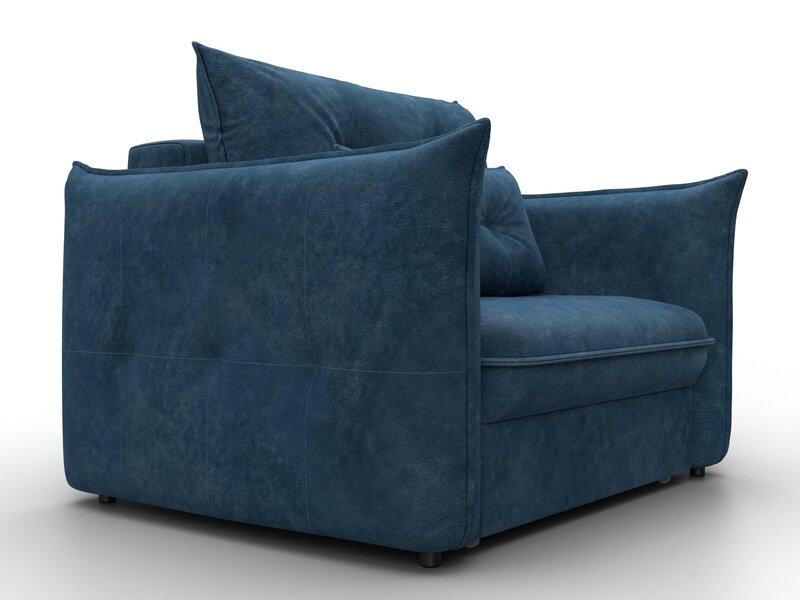 Кресло Лига-100 НПБ, Велюр, BRUT 11 синий