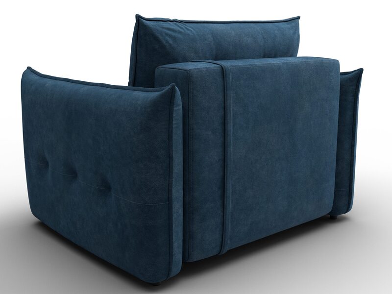 Кресло Лига-100 НПБ, Велюр, BRUT 11 синий