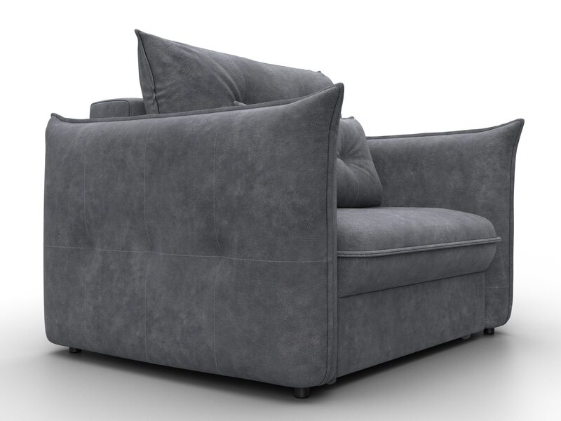 Кресло Лига-100 НПБ, Велюр, BRUT 16 темно-серый