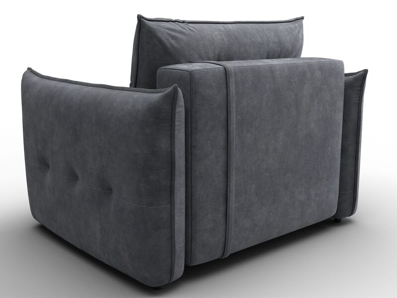 Кресло Лига-100 НПБ, Велюр, BRUT 16 темно-серый