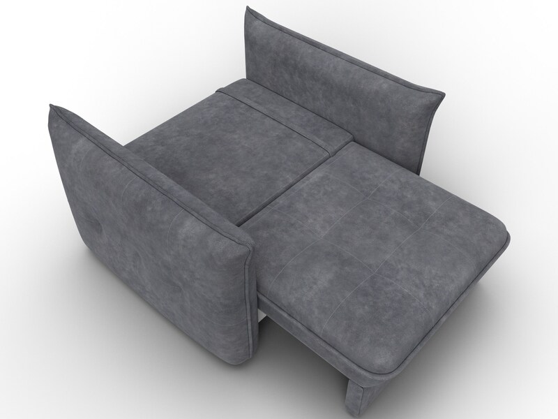 Кресло Лига-100 НПБ, Велюр, BRUT 16 темно-серый