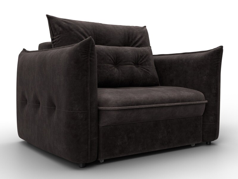 Кресло Лига-100 НПБ, Велюр, BRUT 17 коричневый