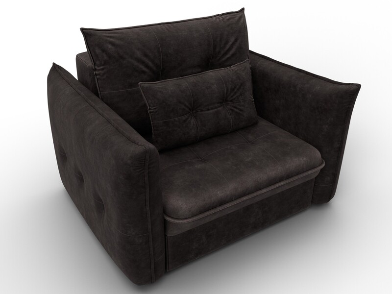 Кресло Лига-100 НПБ, Велюр, BRUT 17 коричневый