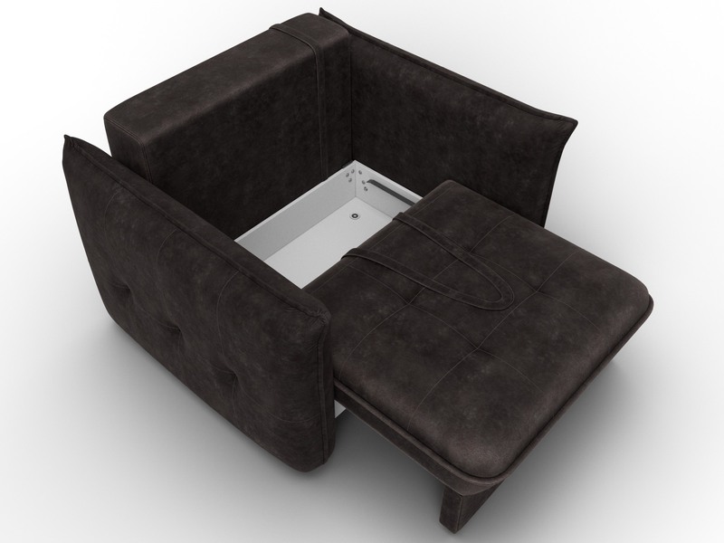 Кресло Лига-100 НПБ, Велюр, BRUT 17 коричневый