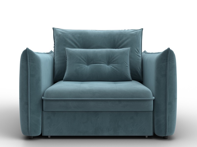 Кресло Лига-100 НПБ, Велюр, SEVEN 113 бирюзовый