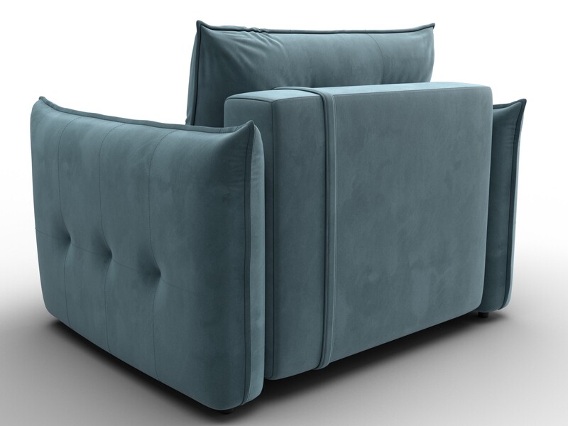 Кресло Лига-100 НПБ, Велюр, SEVEN 113 бирюзовый