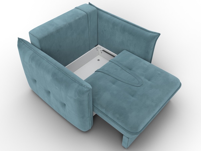 Кресло Лига-100 НПБ, Велюр, SEVEN 113 бирюзовый