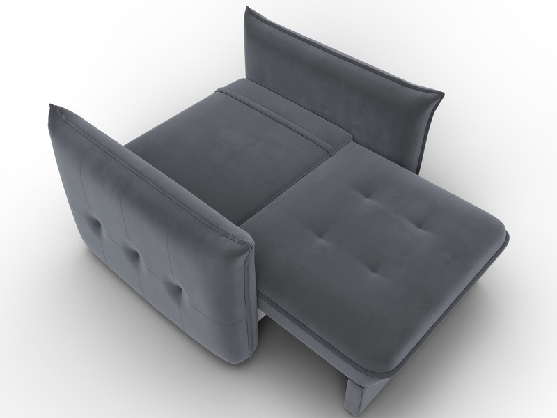 Кресло Лига-100 НПБ, Велюр, SEVEN 17 серый