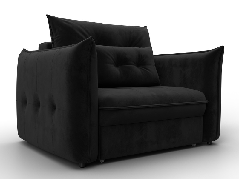 Кресло Лига-100 НПБ, Велюр, SEVEN 35 черный