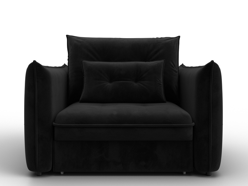 Кресло Лига-100 НПБ, Велюр, SEVEN 35 черный