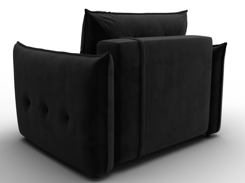 Кресло Лига-100 НПБ, Велюр, SEVEN 35 черный