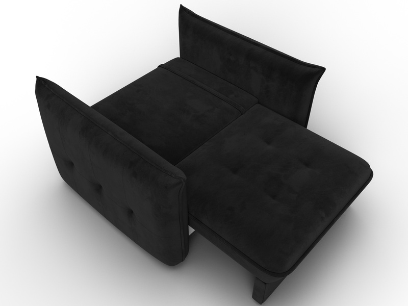 Кресло Лига-100 НПБ, Велюр, SEVEN 35 черный