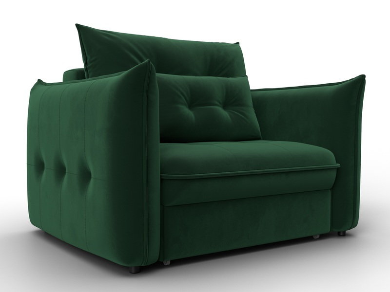 Кресло Лига-100 НПБ, Велюр, SEVEN 626 зеленый