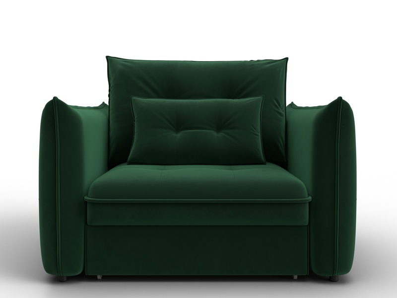 Кресло Лига-100 НПБ, Велюр, SEVEN 626 зеленый