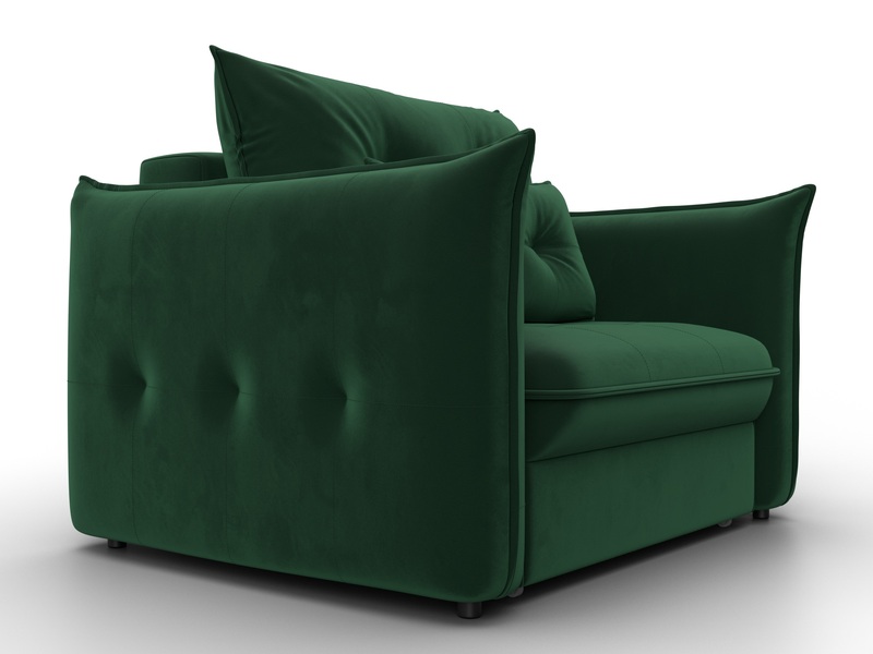 Кресло Лига-100 НПБ, Велюр, SEVEN 626 зеленый