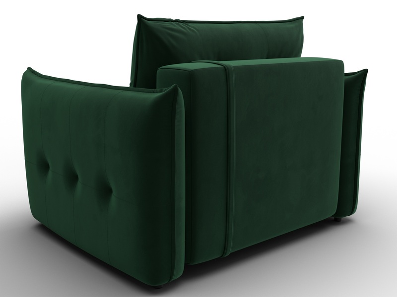 Кресло Лига-100 НПБ, Велюр, SEVEN 626 зеленый