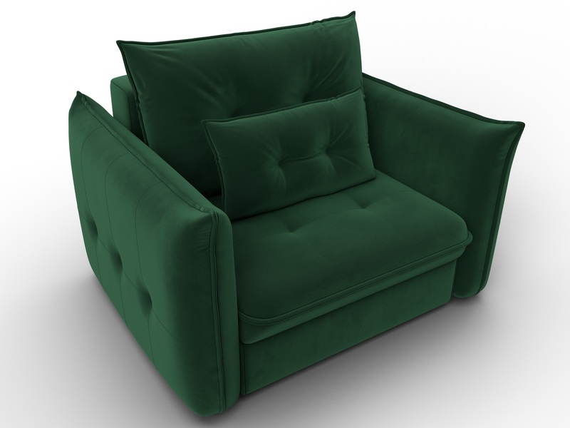 Кресло Лига-100 НПБ, Велюр, SEVEN 626 зеленый