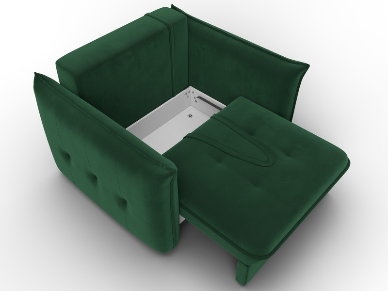 Кресло Лига-100 НПБ, Велюр, SEVEN 626 зеленый