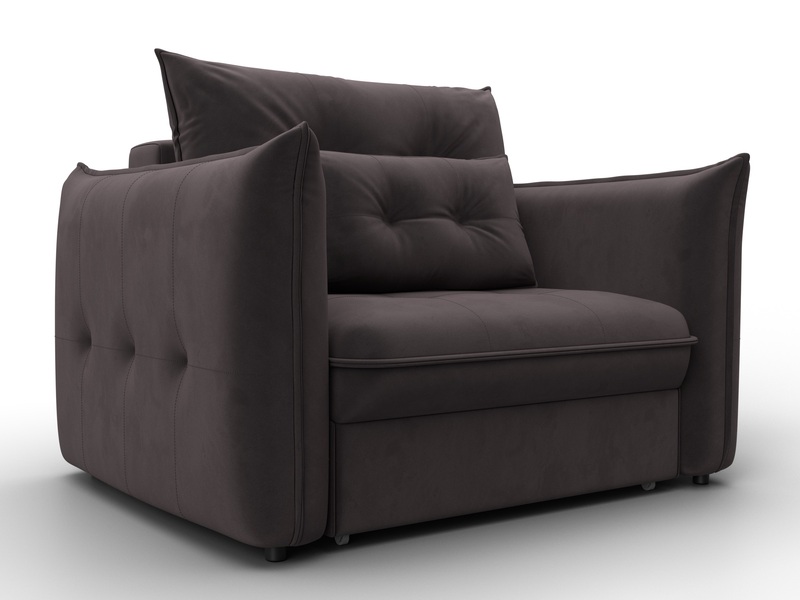 Кресло Лига-100 НПБ, Велюр, SEVEN 727 коричневый