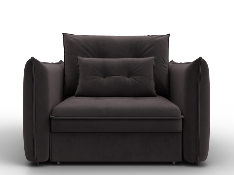 Кресло Лига-100 НПБ, Велюр, SEVEN 727 коричневый