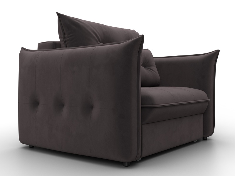 Кресло Лига-100 НПБ, Велюр, SEVEN 727 коричневый