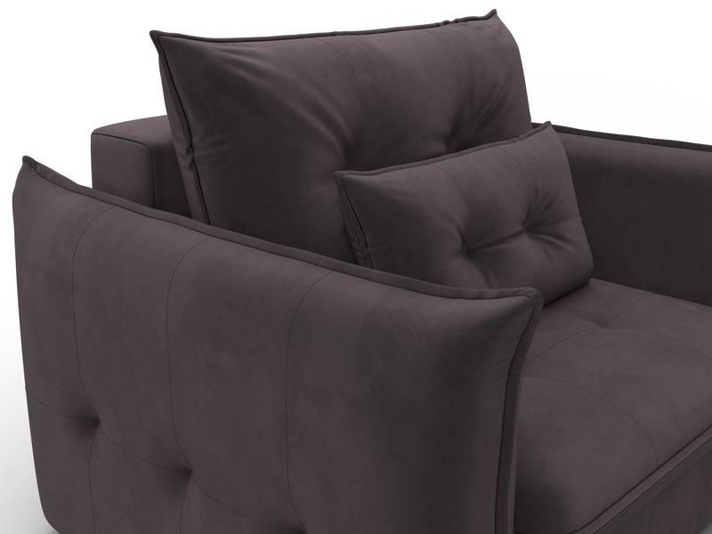 Кресло Лига-100 НПБ, Велюр, SEVEN 727 коричневый