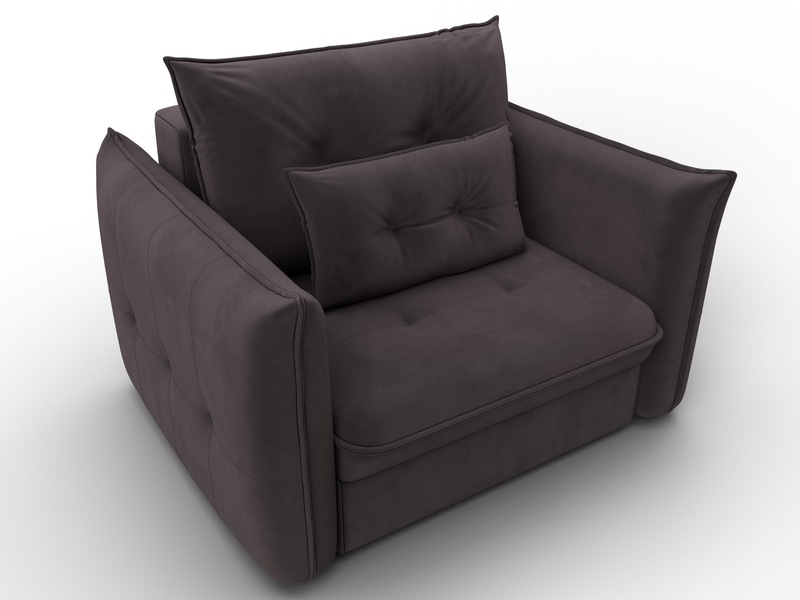 Кресло Лига-100 НПБ, Велюр, SEVEN 727 коричневый