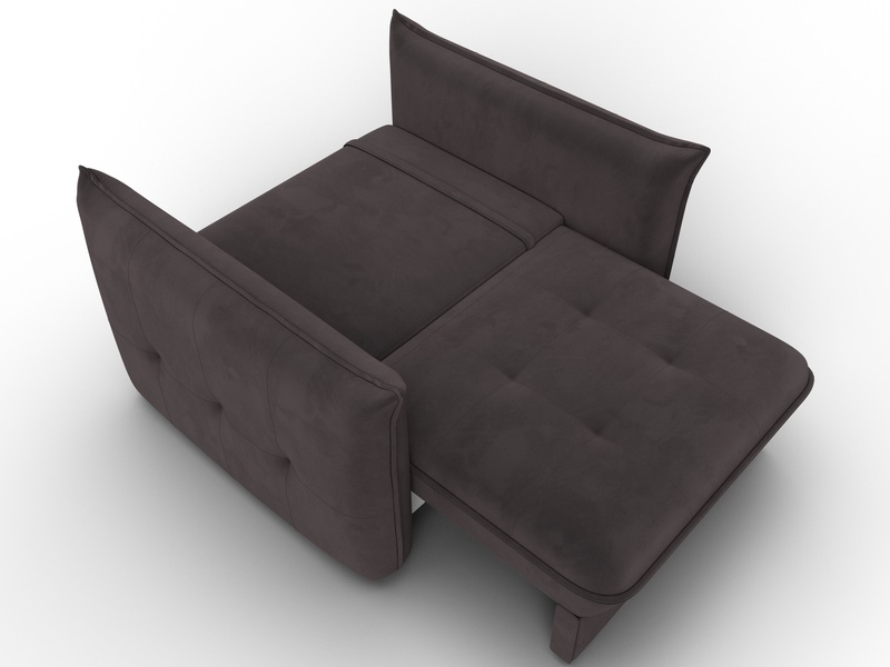 Кресло Лига-100 НПБ, Велюр, SEVEN 727 коричневый