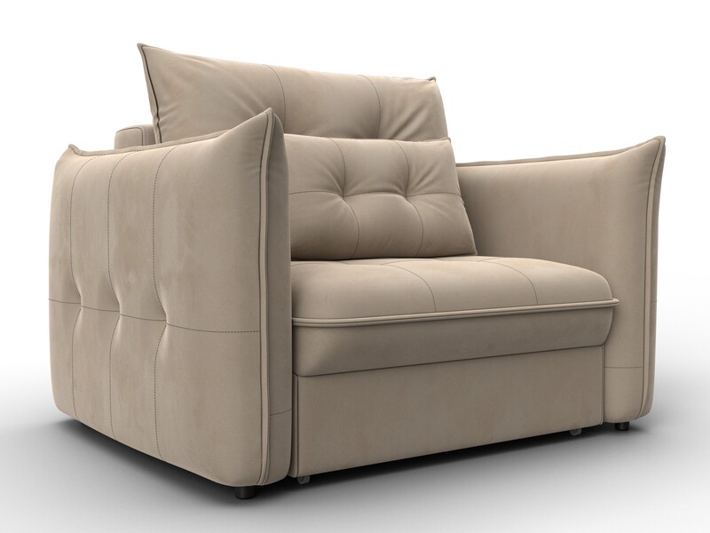 Кресло Лига-100 НПБ, Велюр, SEVEN 729 бежевый