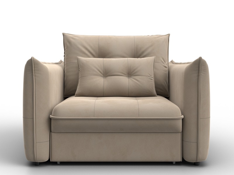 Кресло Лига-100 НПБ, Велюр, SEVEN 729 бежевый