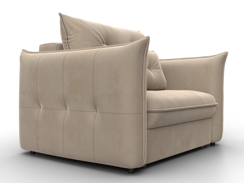 Кресло Лига-100 НПБ, Велюр, SEVEN 729 бежевый