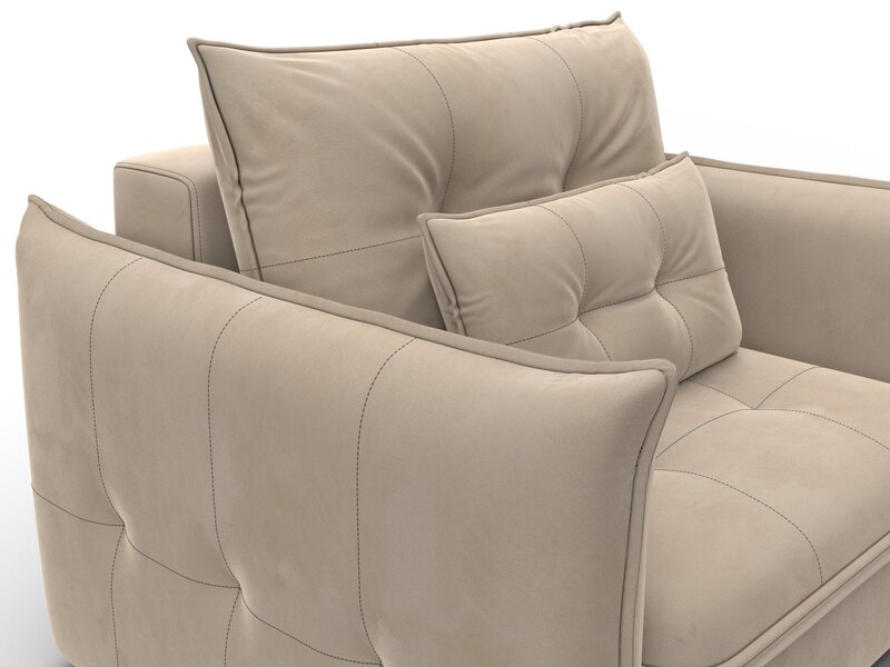 Кресло Лига-100 НПБ, Велюр, SEVEN 729 бежевый