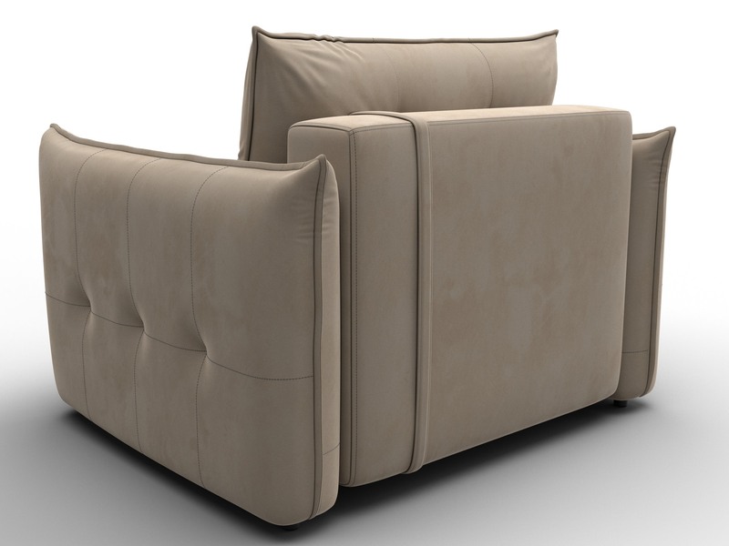 Кресло Лига-100 НПБ, Велюр, SEVEN 729 бежевый