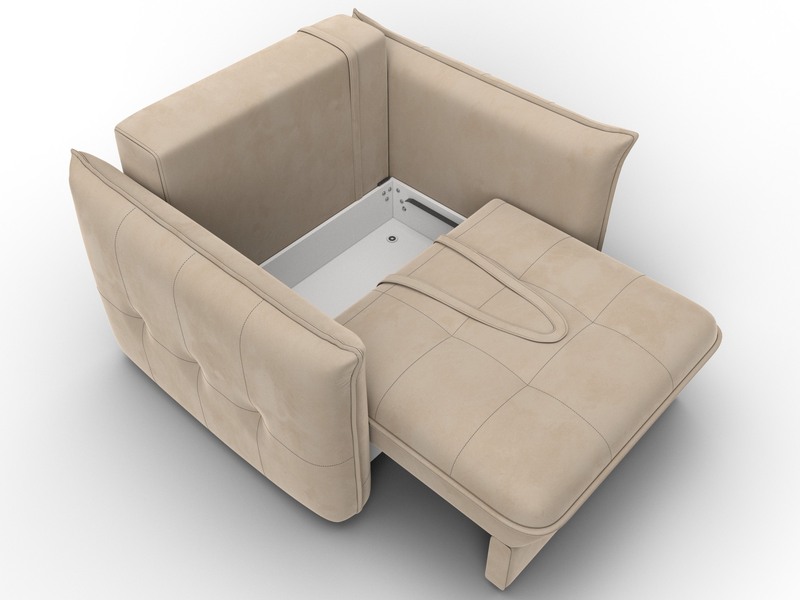 Кресло Лига-100 НПБ, Велюр, SEVEN 729 бежевый