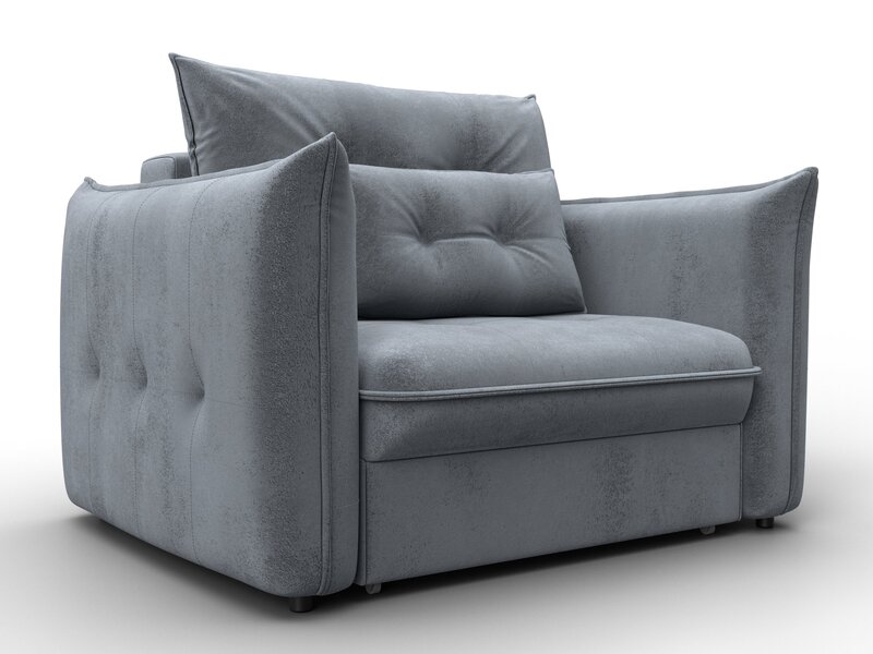 Кресло Лига-100 НПБ, Велюр, TOWER 10 серый