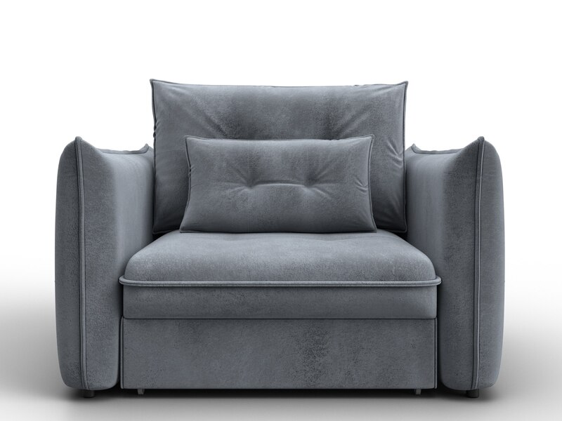 Кресло Лига-100 НПБ, Велюр, TOWER 10 серый