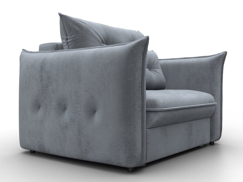 Кресло Лига-100 НПБ, Велюр, TOWER 10 серый