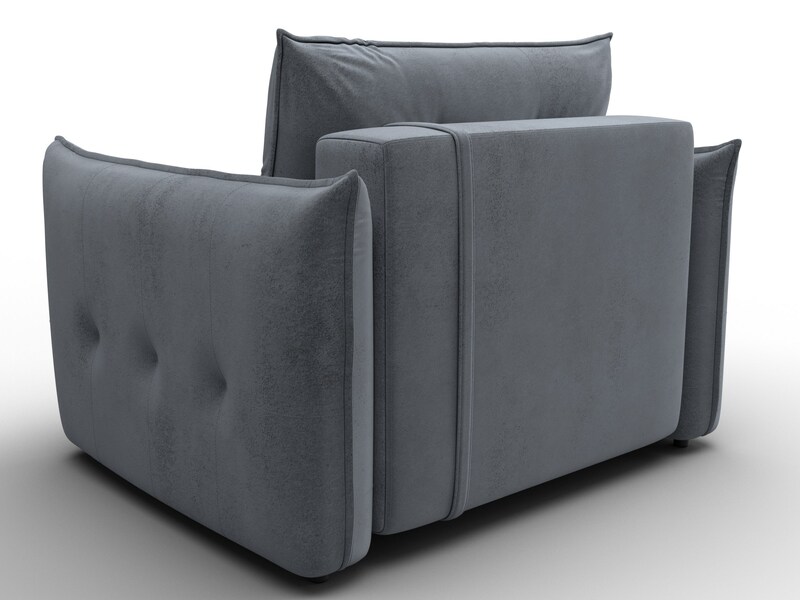 Кресло Лига-100 НПБ, Велюр, TOWER 10 серый