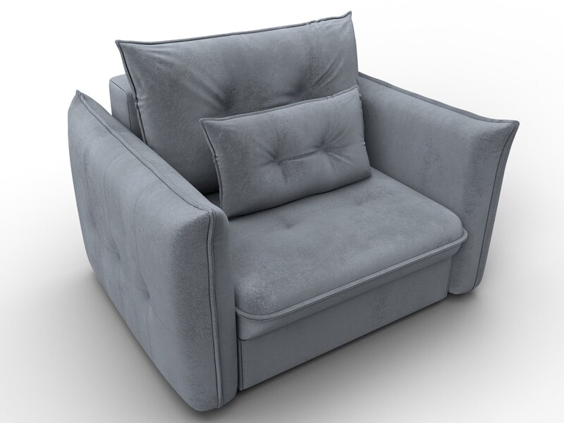 Кресло Лига-100 НПБ, Велюр, TOWER 10 серый