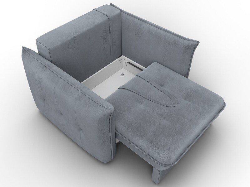 Кресло Лига-100 НПБ, Велюр, TOWER 10 серый