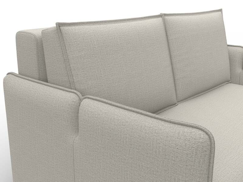 Диван прямой Лига-117, Рогожка, Амур 02 бежевый