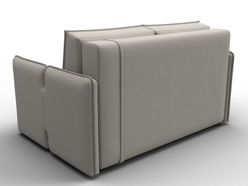 Диван прямой Лига-117, Рогожка, Амур 02 бежевый