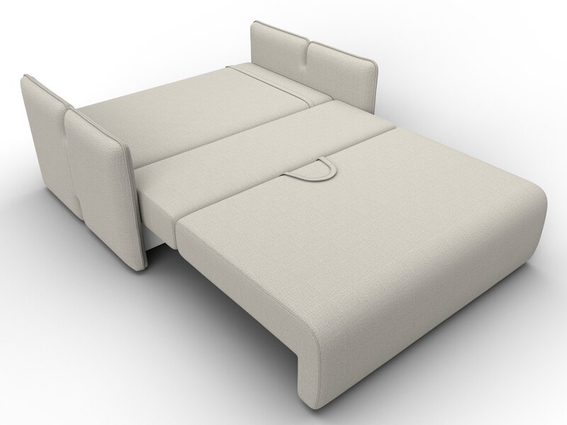 Диван прямой Лига-117, Рогожка, Амур 02 бежевый