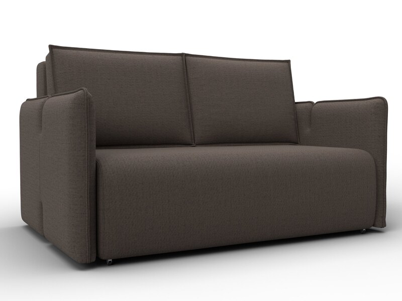 Диван прямой Лига-117, Рогожка, Амур 05 коричневый