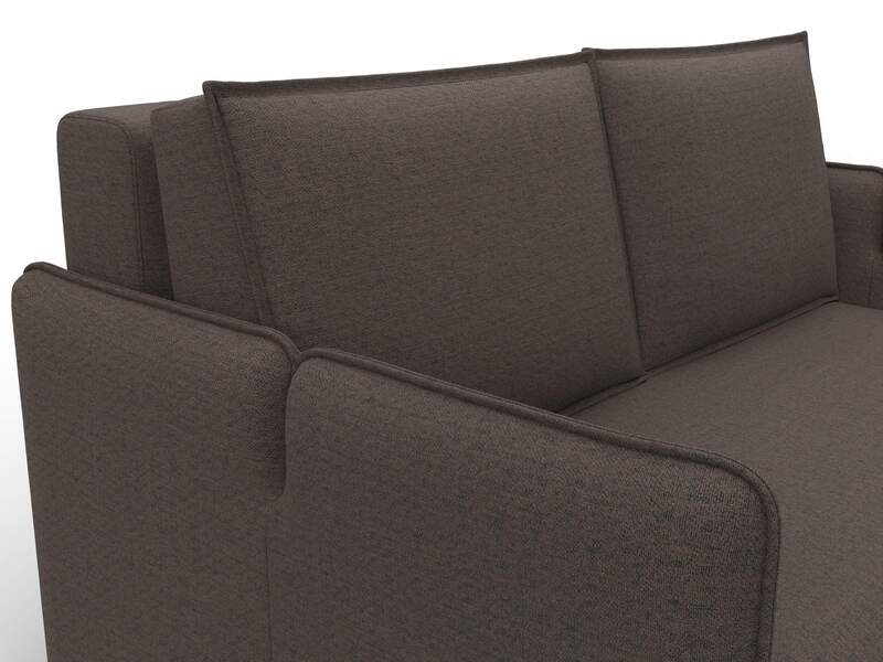 Диван прямой Лига-117, Рогожка, Амур 05 коричневый