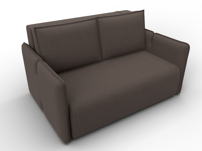 Диван прямой Лига-117, Рогожка, Амур 05 коричневый