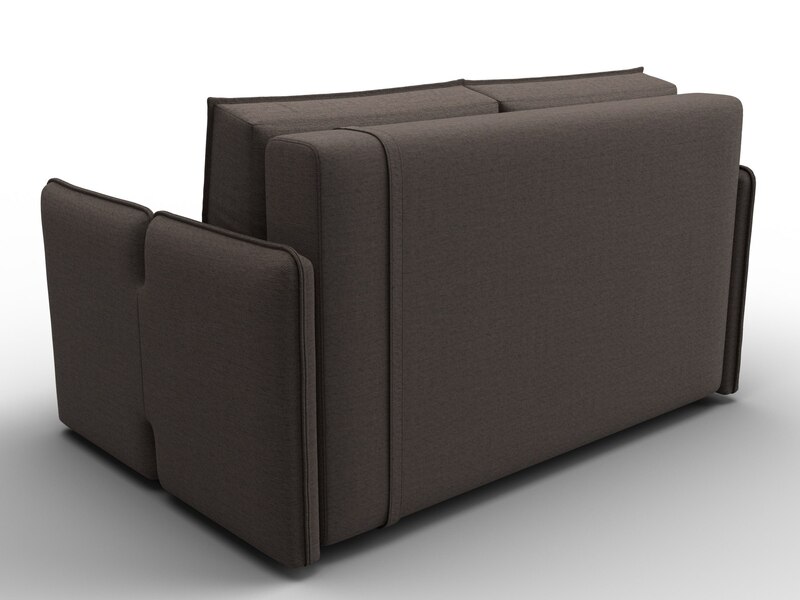 Диван прямой Лига-117, Рогожка, Амур 05 коричневый