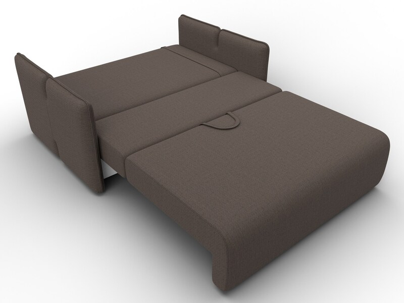 Диван прямой Лига-117, Рогожка, Амур 05 коричневый