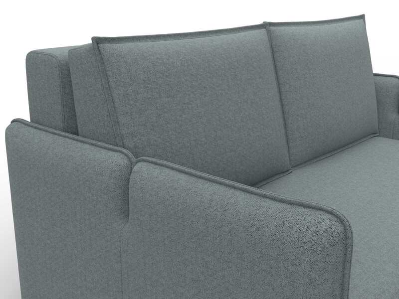 Диван прямой Лига-117, Рогожка, Амур 07 серый