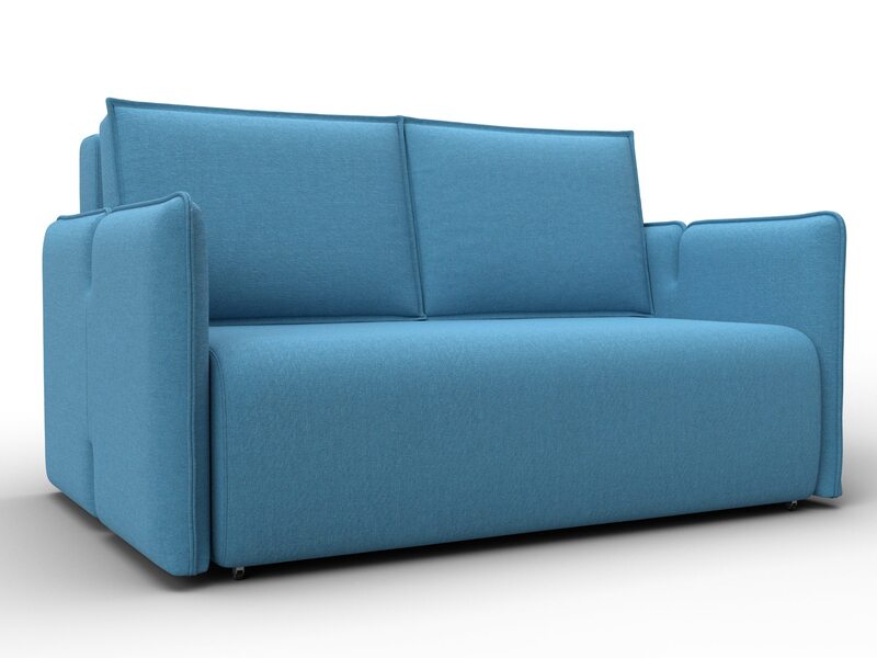 Диван прямой Лига-117, Рогожка, Амур 10 голубой